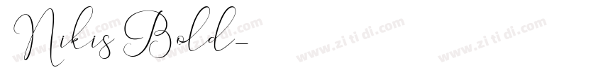 Nikis Bold字体转换